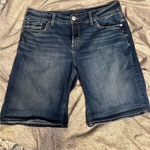Silver jeans.  Bermuda shorts